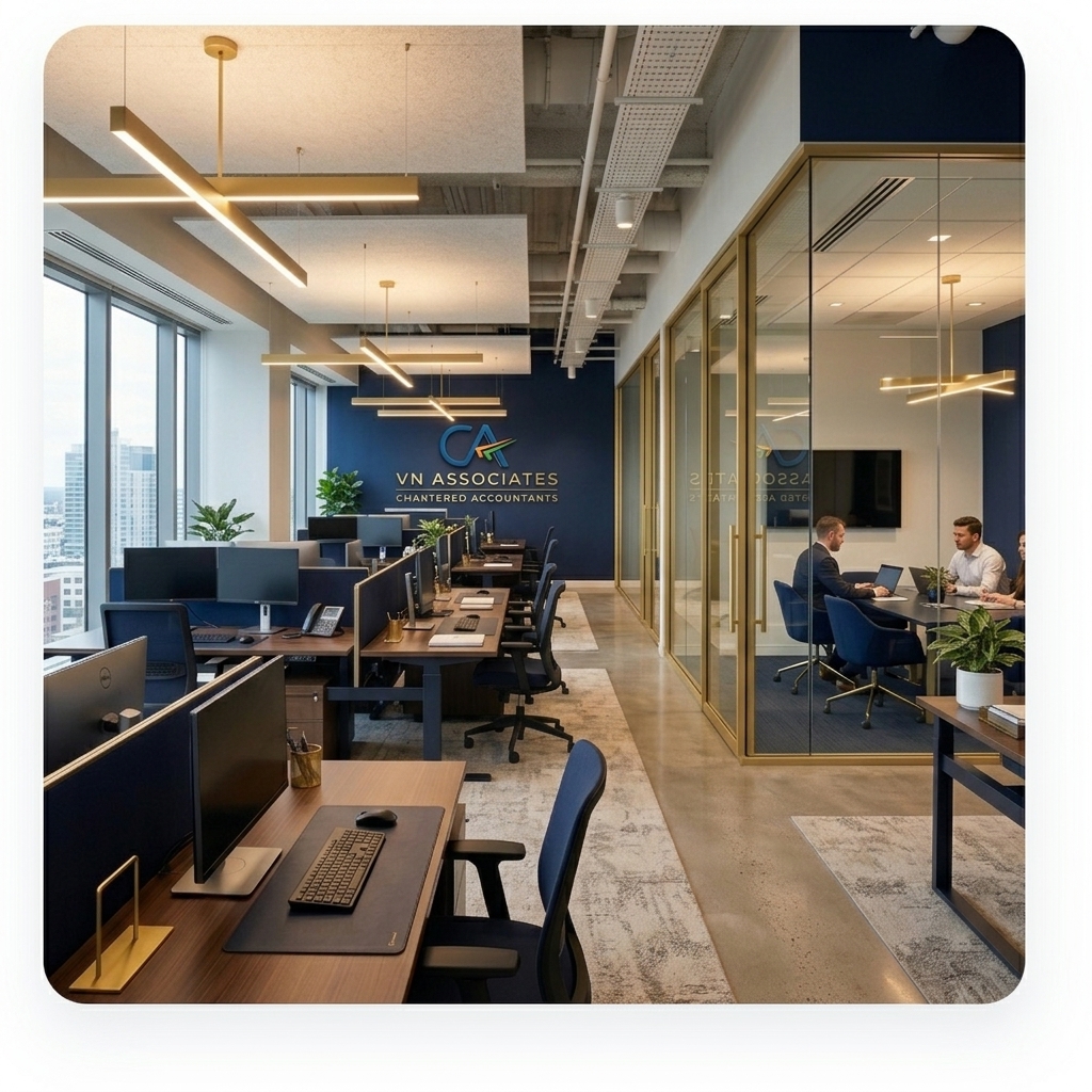 Modern collaborative accounting workspace at VN Associates